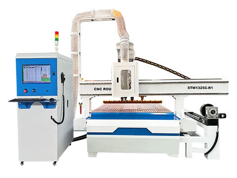 ATC 3D CNC Woodworking Router With 4th Axis Rotary Table