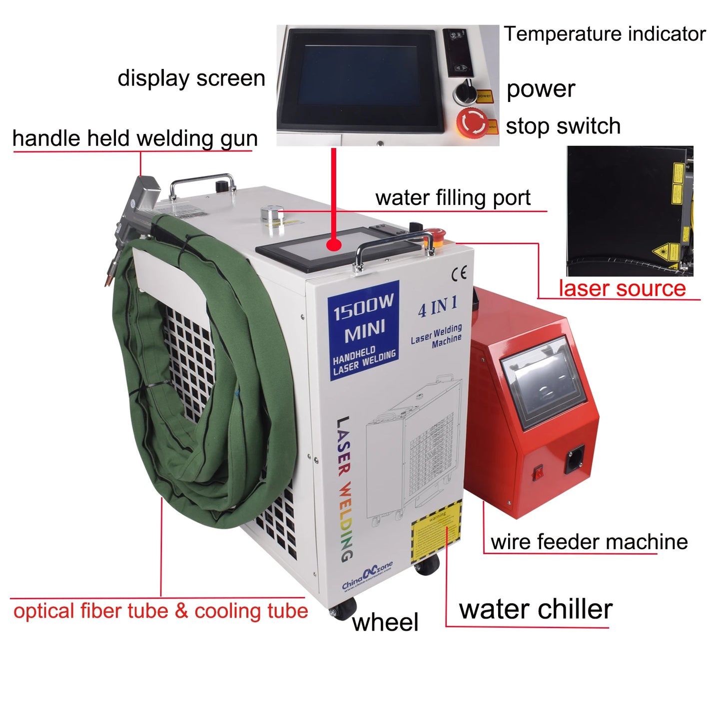 1500W Fiber Laser Welding Handheld 4 in 1 Welding Cleaning Cutting Soldering Machine Portable CNC Welder for Metal