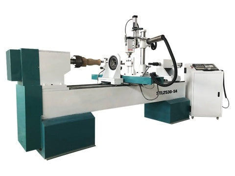 4 Axis CNC Wood Lathe For 3D Turning, Milling, Broaching