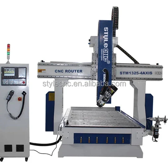 4 Axis cnc router machine with swing spindle