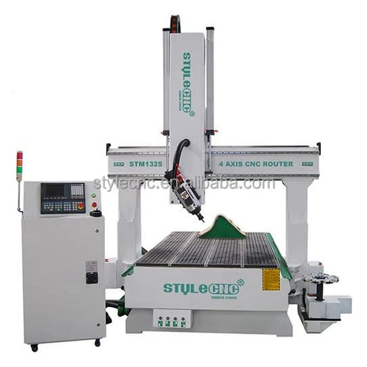 4 Axis CNC Router Machine for 3D curved surfaces carving