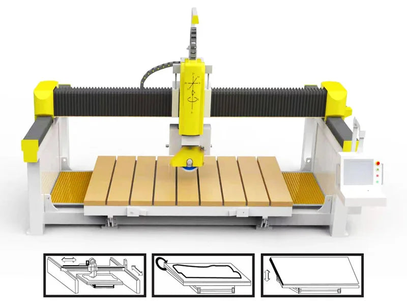 Bridge Saw machine making Kitchen Countertop