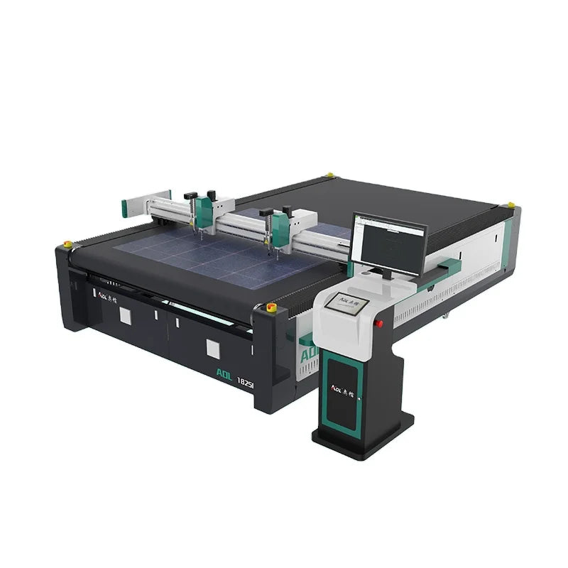 1625 1825 2535 cnc Digital straight knife oscillating blade graphic rubber sponge edge cutting machine