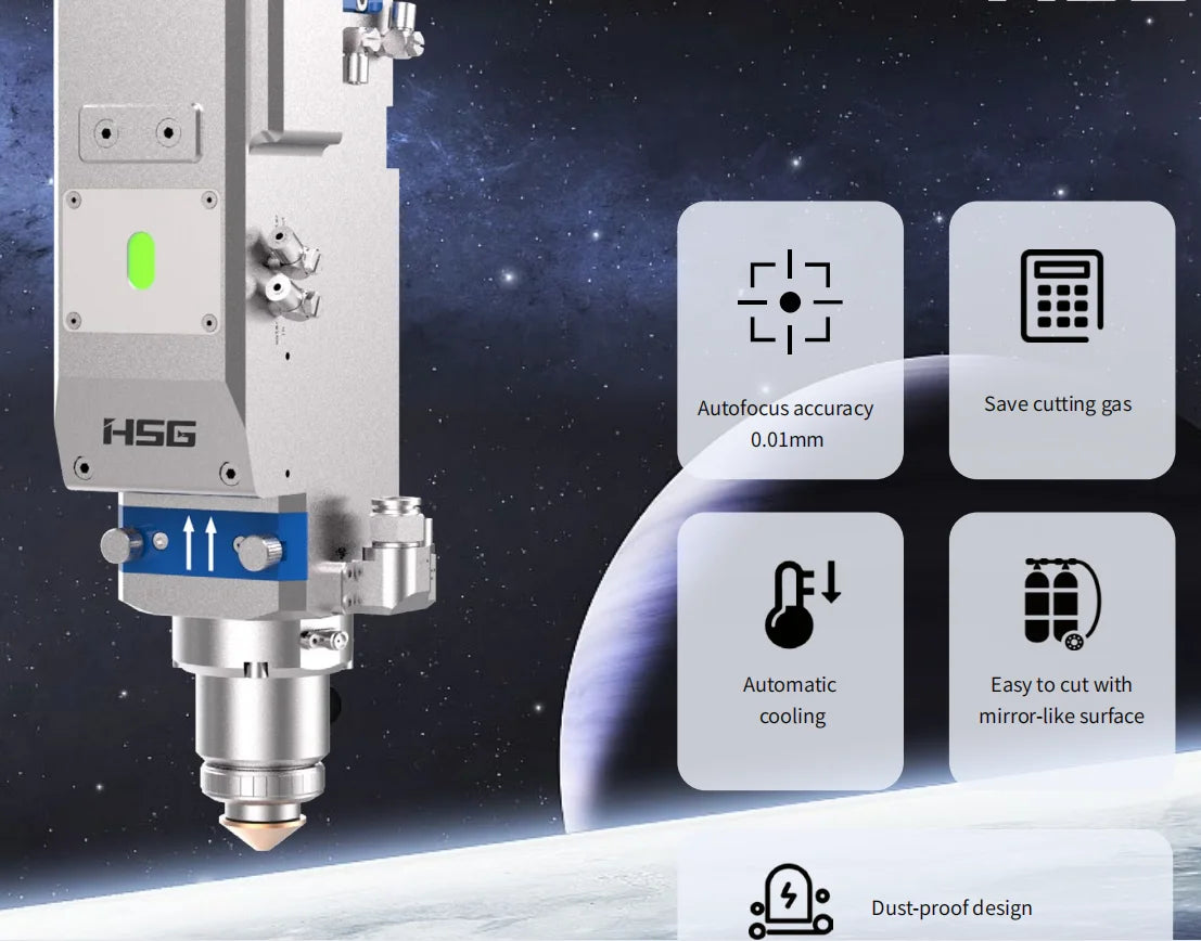 HSG CNC Fiber Laser Cutting Machine for Metal Sheet & Tube Pipe Cutting