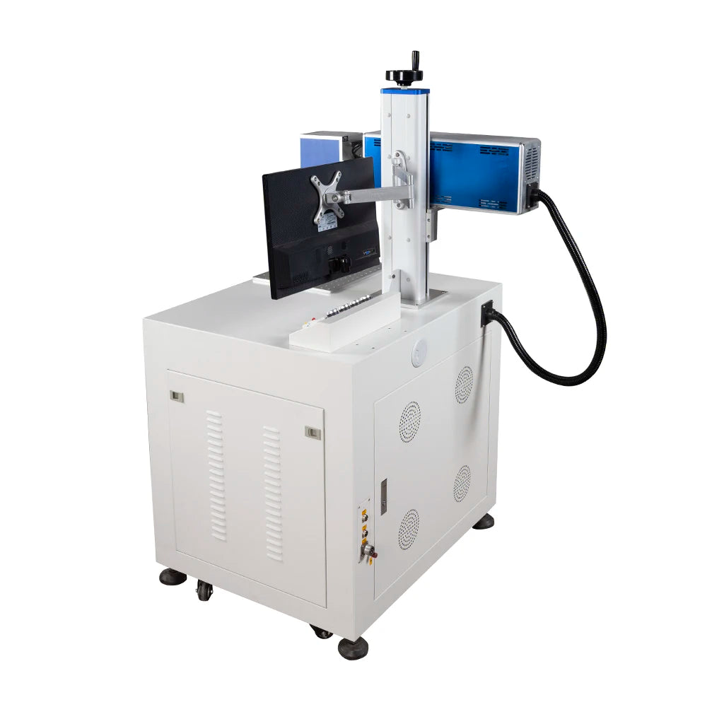 Portable desktop RF laser marker 20W 30W 50W 60W galvo co2 laser marking machine for pet bottles leather wood co2