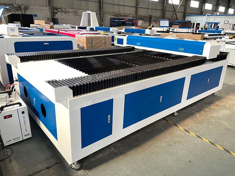 Large size 1300*2500mm CO2 laser engraving cutting machine with water chiller extractor