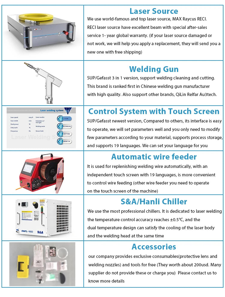 Zhongcan Laser Welder Metal Stainless Steel Aluminum Handheld 2000w Laser Welding Machine