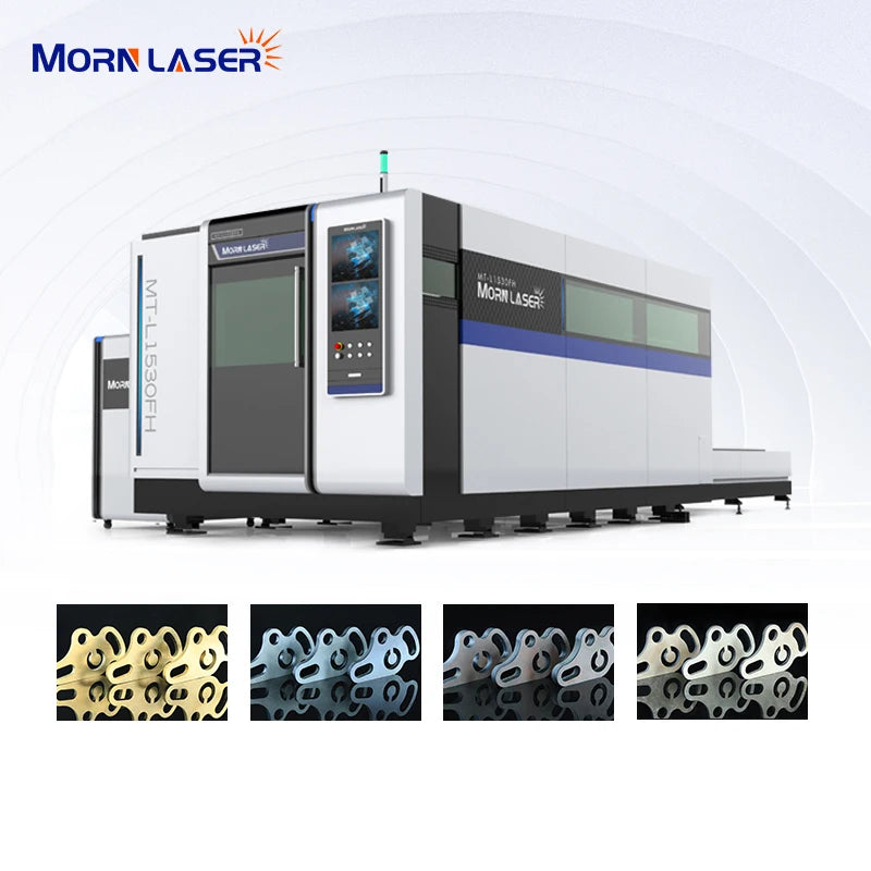 MORN Fiber laser cutting machine sheet metal 2000*4000mm CNC double bed cover type metal cutting