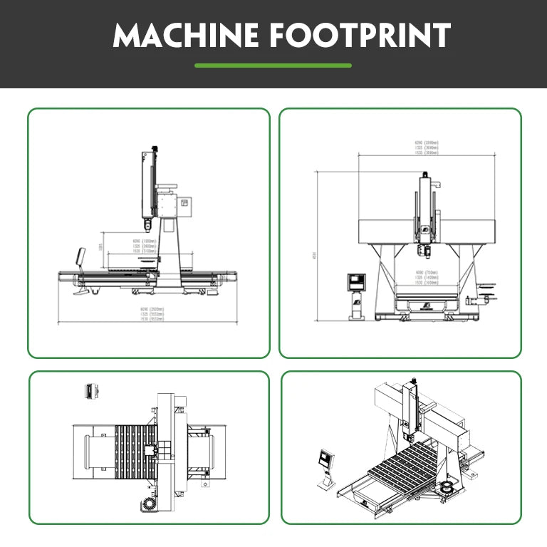 High precision 3d woodworking 5 axis atc cnc router milling machine for wood