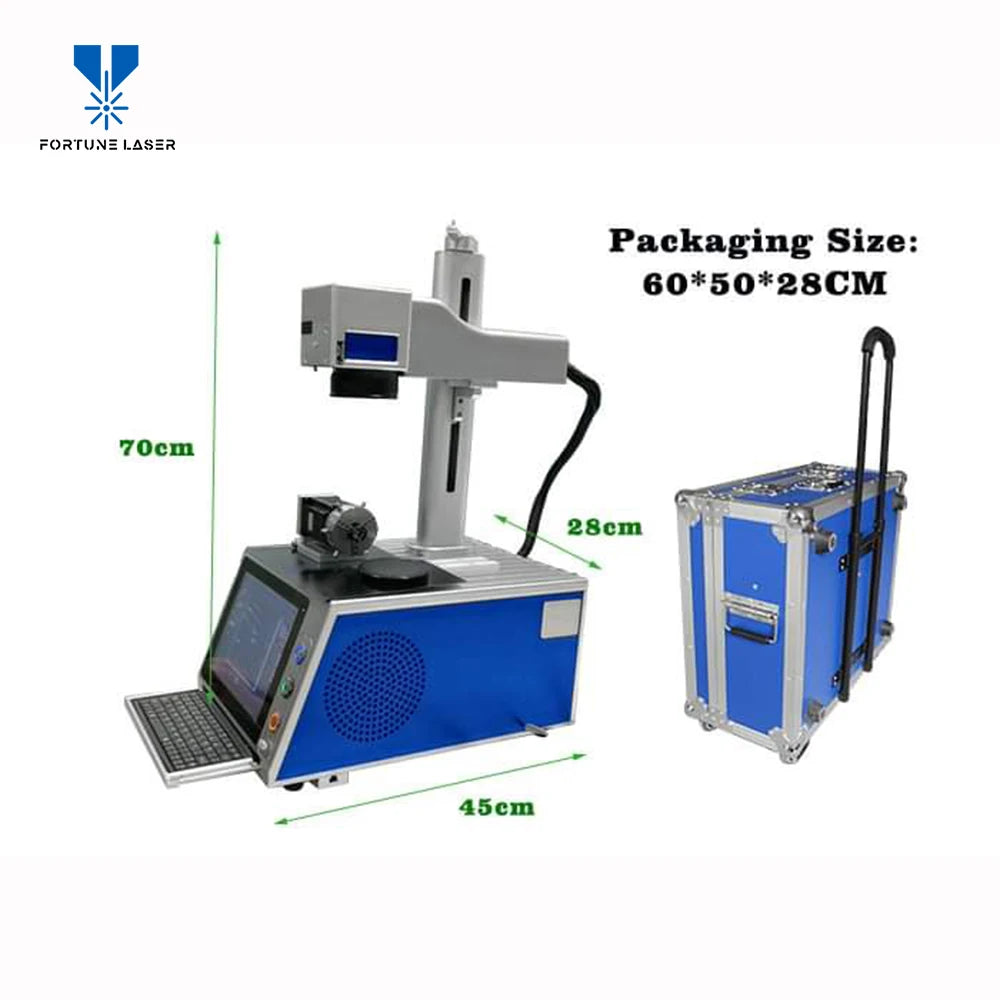 All In One Mini 20W 30W 50W Fiber Laser Marker Engraving Machine Portable Fiber Laser Marking Machine