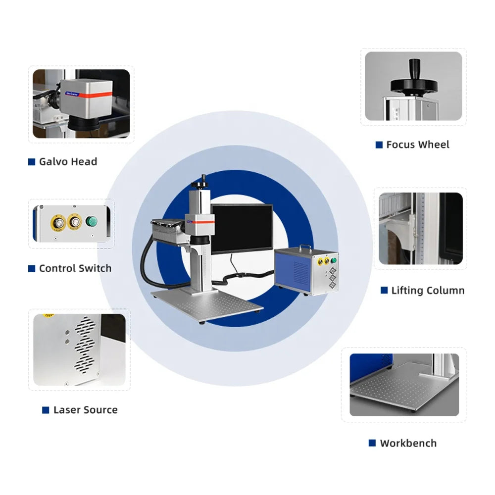 air cooling 5w 10w Uv 355nm laser marking machine glass bottle plastic ceramic surface marking machine rotary optional