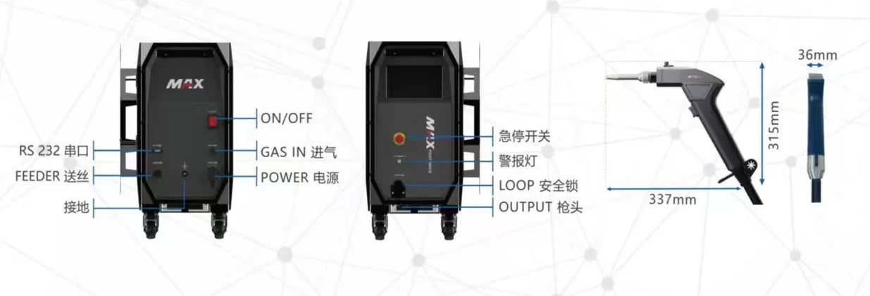 1500W handheld laser welding machine  X1-MFSC-1500W  Max 1.5kw