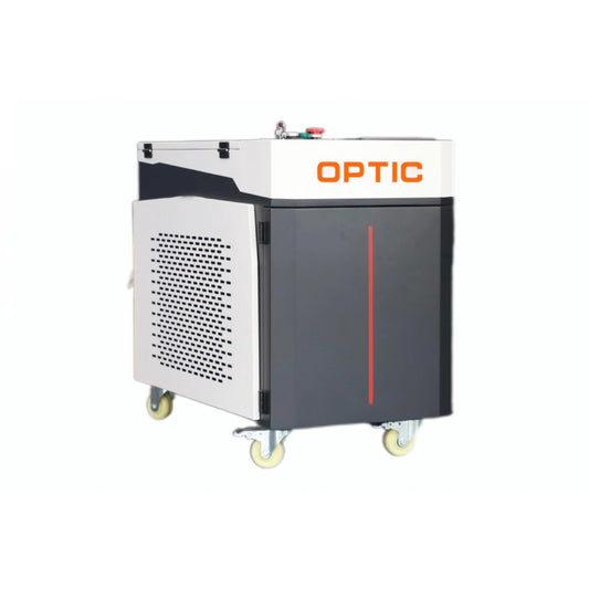 OPTIC LASER | 4 in one handheld 2KW fiber laser welding machine with welding helmet for rim round articles seam fill welding