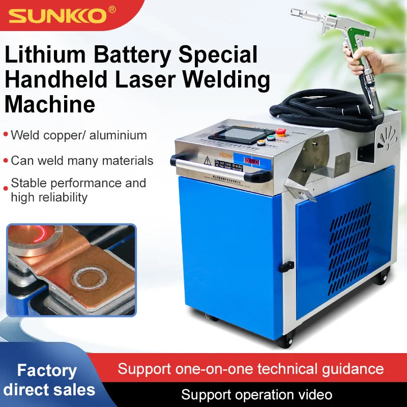 SUNKKO LA-15L02 Lithium Battery Special Handheld Laser Welding Machine New Energy Storage Battery Welding Handheld Gun Welding