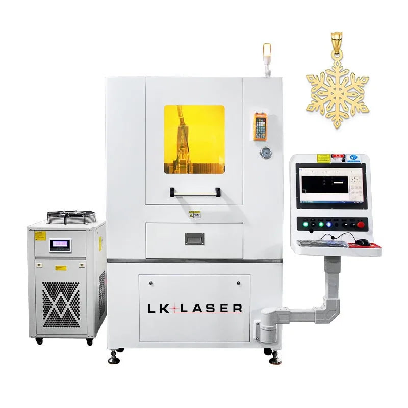 High Precision 1500W 2000W 3000W 5 Axis Mini Small Jewelry Copper Laser Cutter Gold Sliver CNC Metal Fiber Laser Cutting Machine