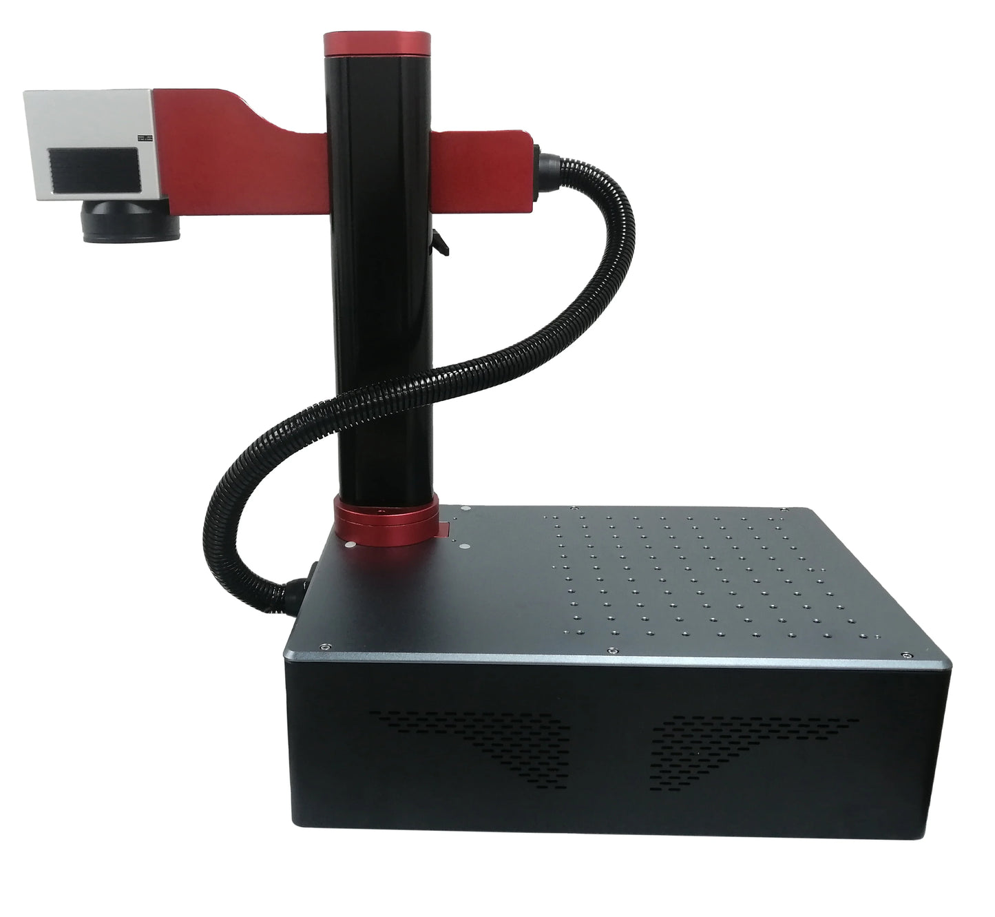 Rotatable marking head design 30w desktop fiber laser marking machine with Raycus laser source for marking engraving