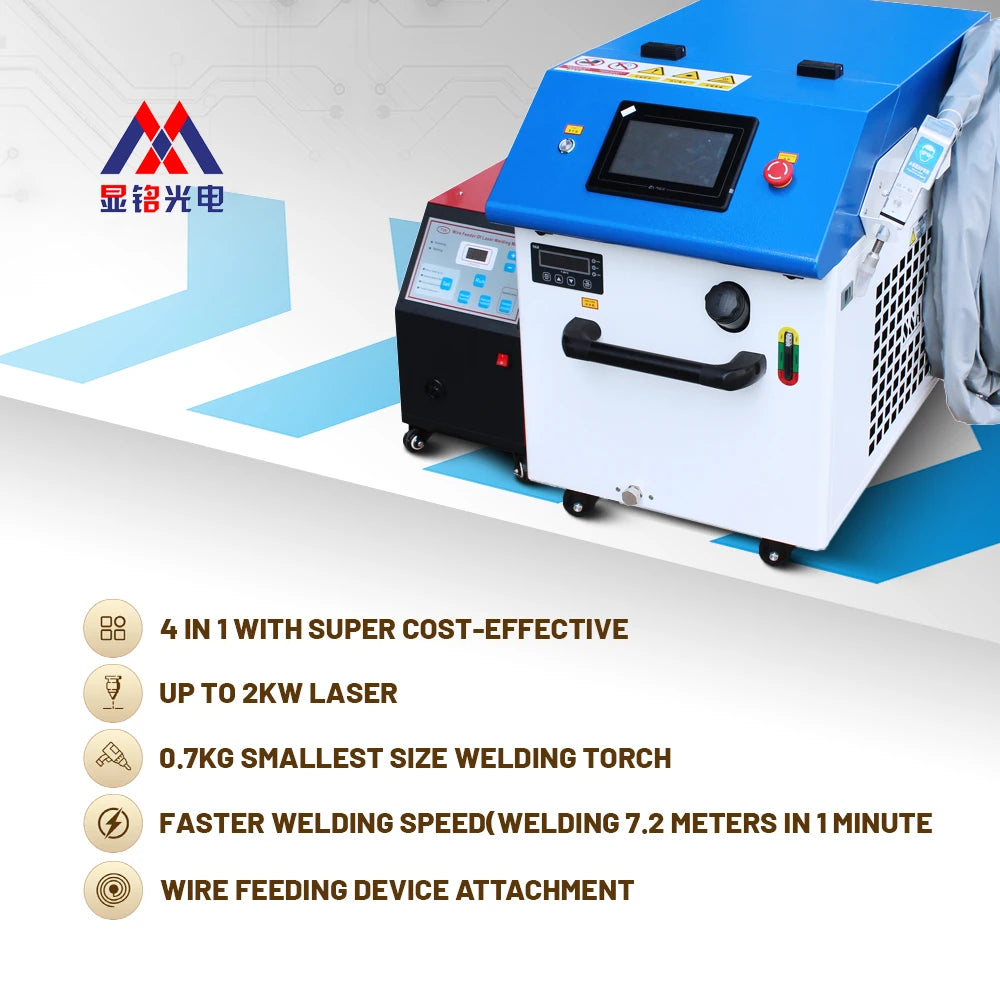 Relfar MiniXM Handheld 4 in 1 1000W 1500W 2000W Fiber Laser Metal Welding Machine for Metal Welding with MAX RAYCUS JPT