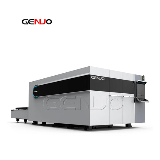 Genuo Hot Sale 1500W Exchange Table Cnc Fiber Laser Cutting Machine With Raycus Laser Source