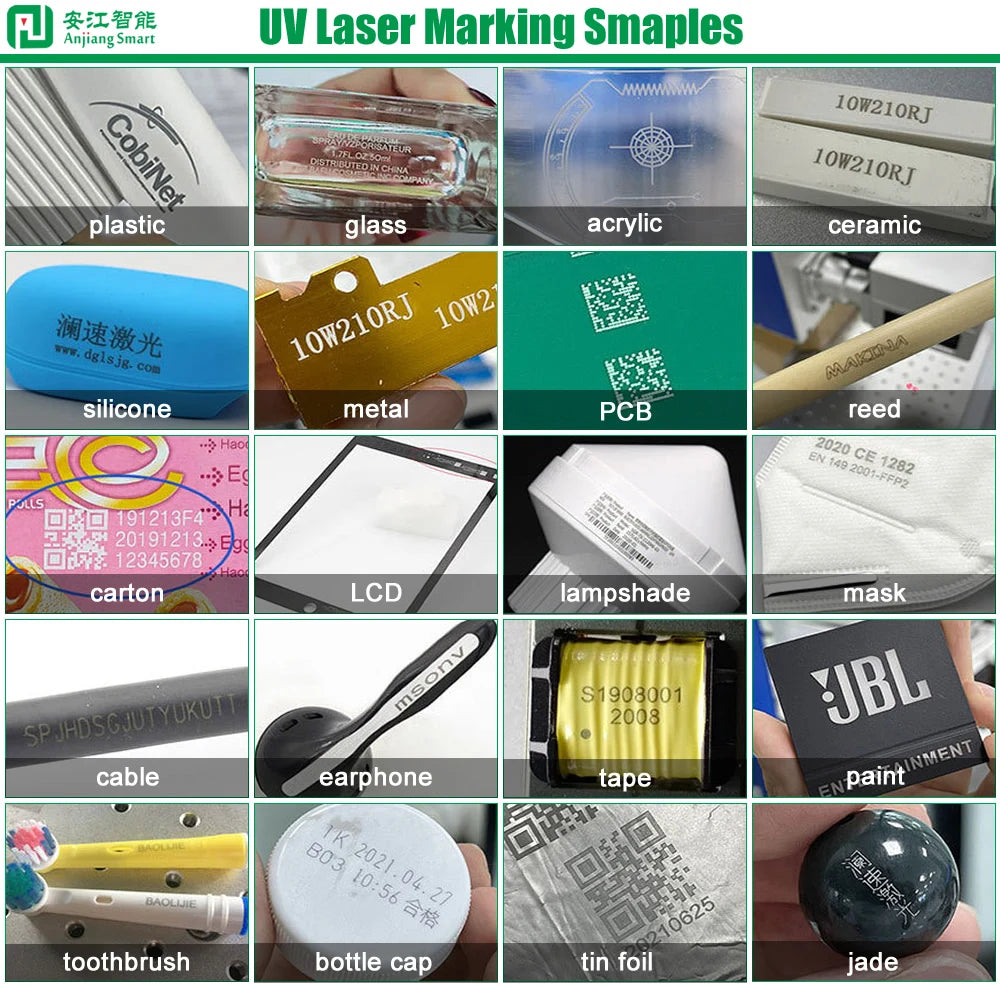 High Productivity UV Laser Marking Machine 5W 10W UV Laser For Wood and Glass Engraving