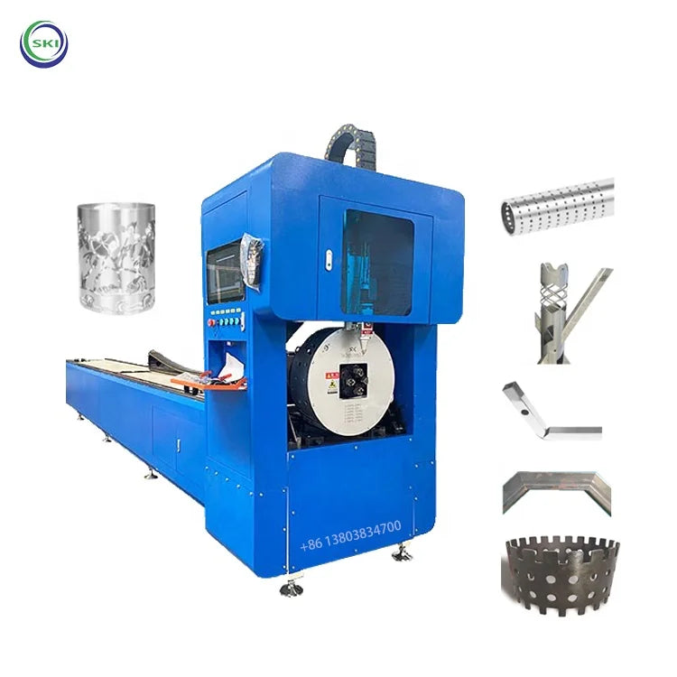 Automatic Steel Tube Laser Metal Pipe Cutter Cnc Pipe And Profile Cutting Punching Tube Fiber Laser Pipe Cutting Machine