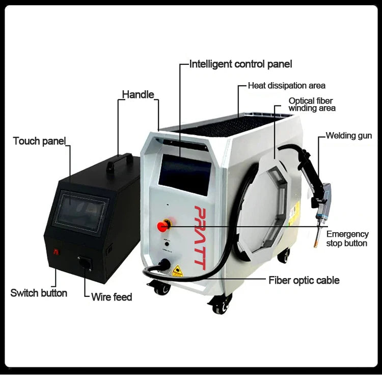 Pratt CNC 2024 High Quality Factory Price 1000w 1500w 2000w  Laser Welding Machine With Air Cooling System On Sale