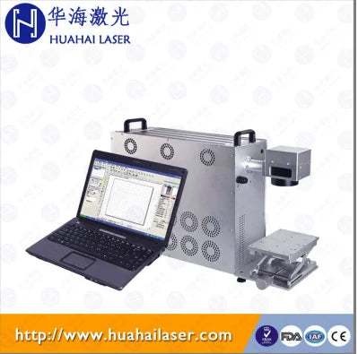 Huahai New laser marking machine shanghai metal label portable IPG& raycus fiber laser marker system stainless steel jewelry