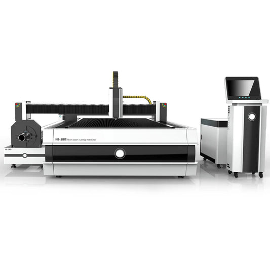 HN3015E with 3000mm rotary fiber laser cutting machine