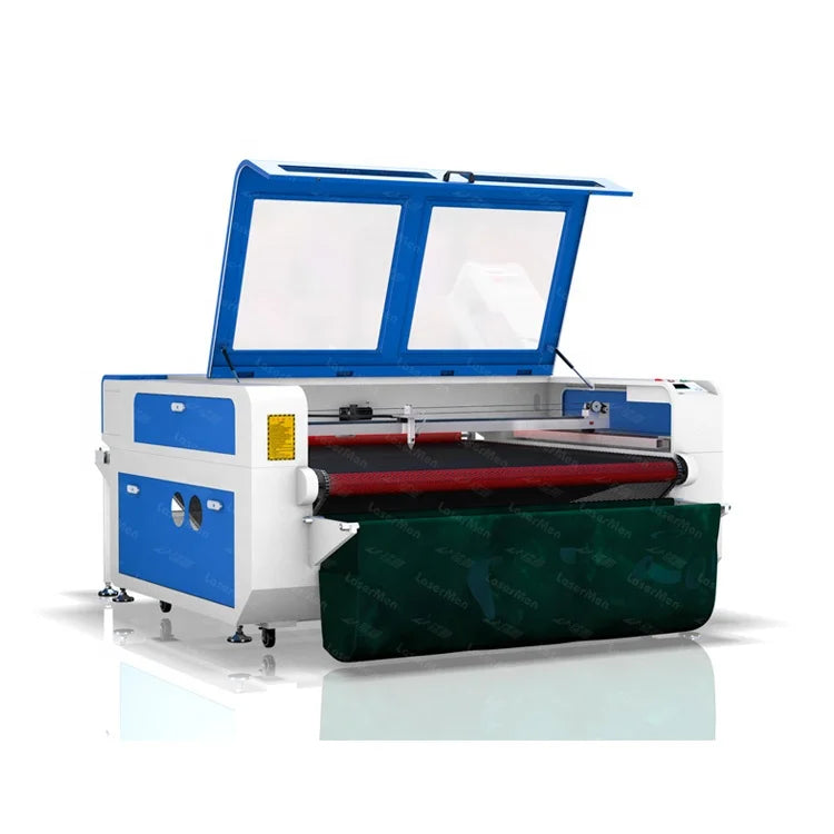 Cheap fabric CO2 laser cutting machine 150w 130w 100w