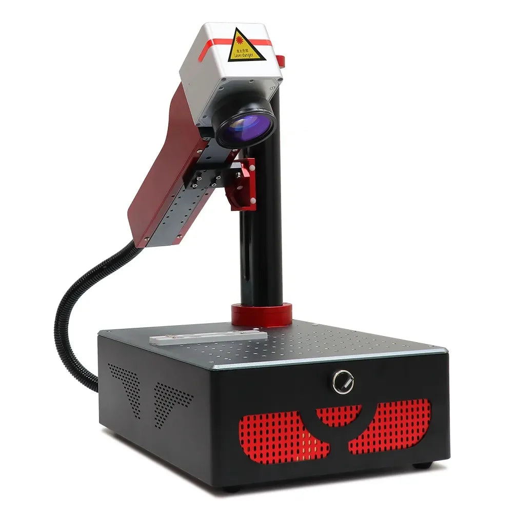 20W 30W mini portable desktop metal plastic jewelry color MOPA code logo optical fiber laser marking machine for stainless steel