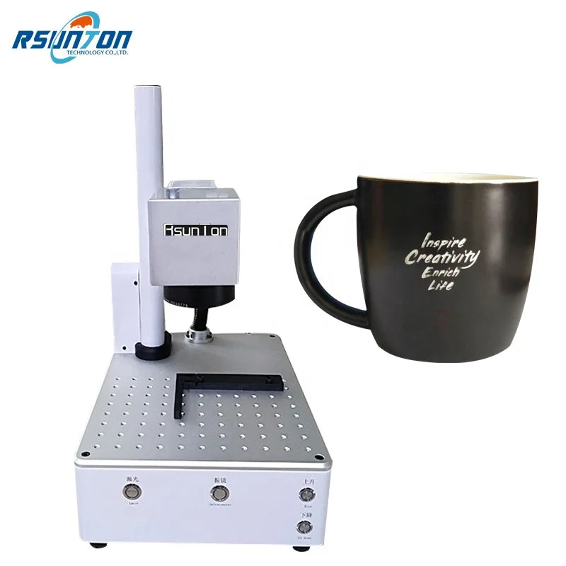 Mini High-Performance PCB laser marking machine for led lights bulbs with 20W 30W Fiber led bulb laser marking machine