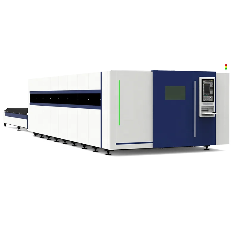 Fully enclosed Exchange Table  high power Fibre Laser Cutting Machine Stainless Steel Good Performance laser cutter