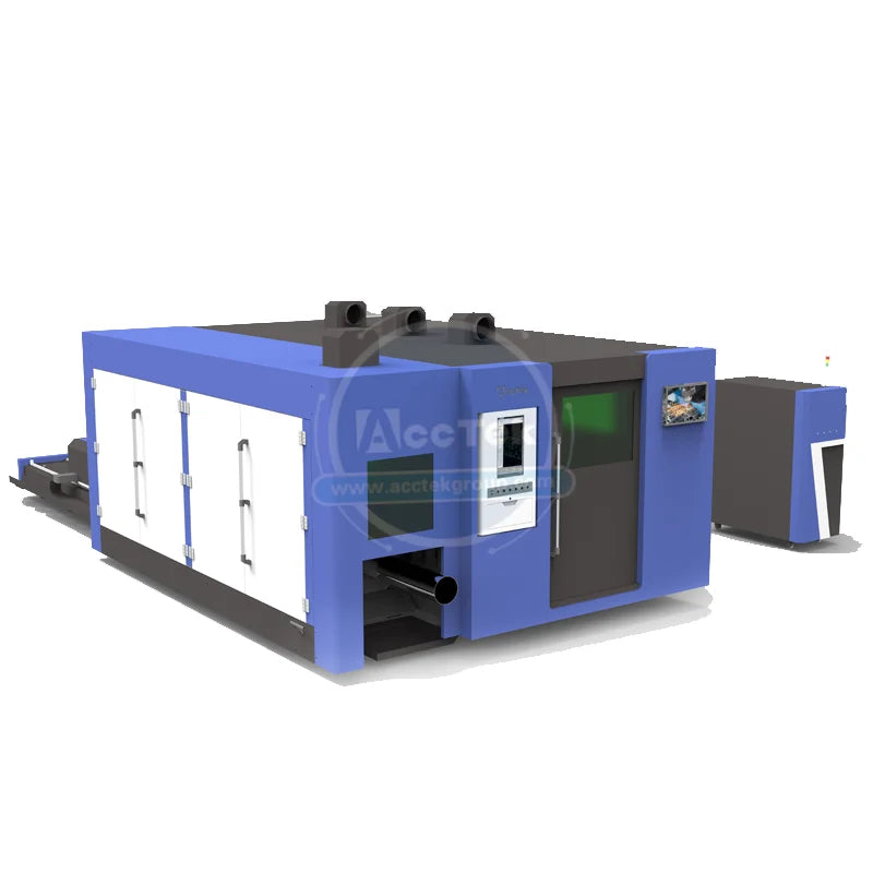 6kw 10kw 12kw high power fiber laser cutting machine with rotary and Exchange platform