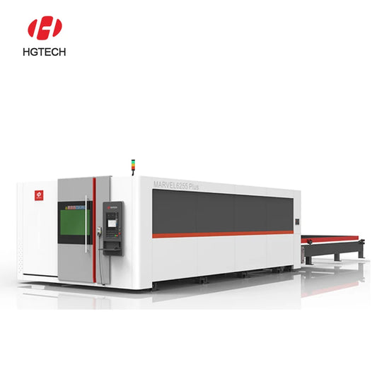 HGTECH 6KW 8000W 12KW 20000W 30KW Metal Sheet CNC Fiber Laser Cutting Machine For Lazer Cutting Machine Price