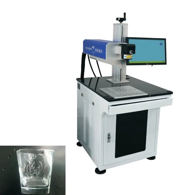 Uv Laser Engraving  Laser Marking Machine Uv Engraving Machine 30W With Rotary Galvo Laser Engraving Machine