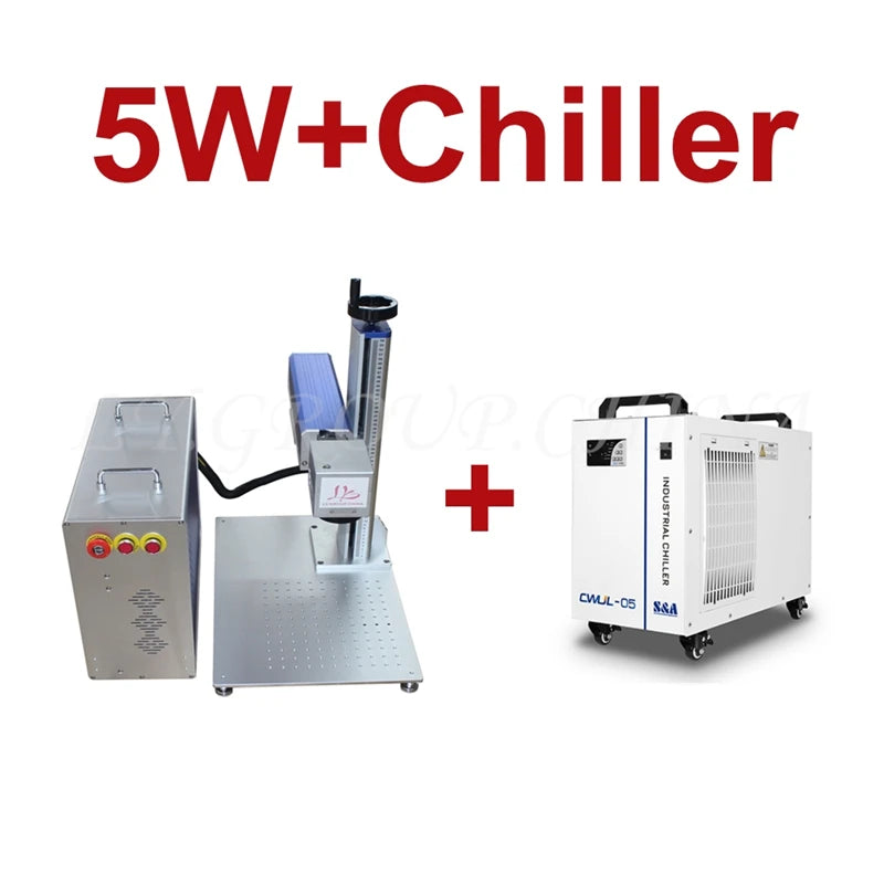 Separated LY 3W 5W Ultraviolet UV Laser Marking Machine JPT Seal 355 Model 220V 110V Special Use CWUL-05AH Cool Chiller