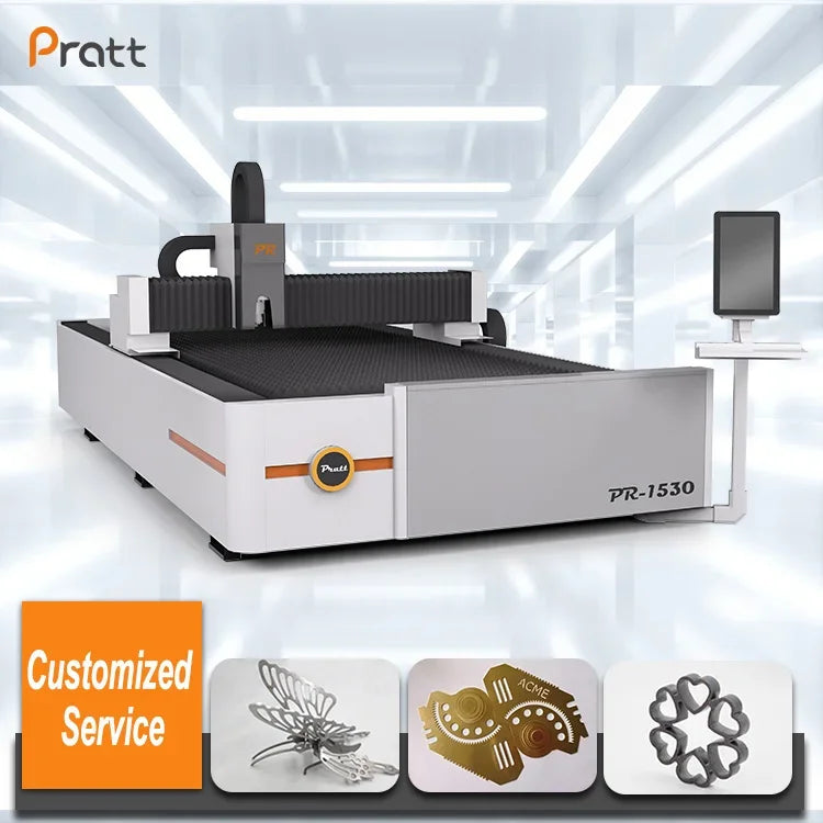 PRATT CNC Laser Cutting Machine High Speed 3KW 6KW  Laser Cutting Machine For Sheet Metal for 20mm Thickness