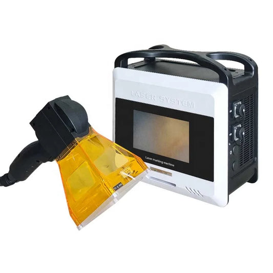 mini portable 20w fiber laser marking machine for logo date QR code