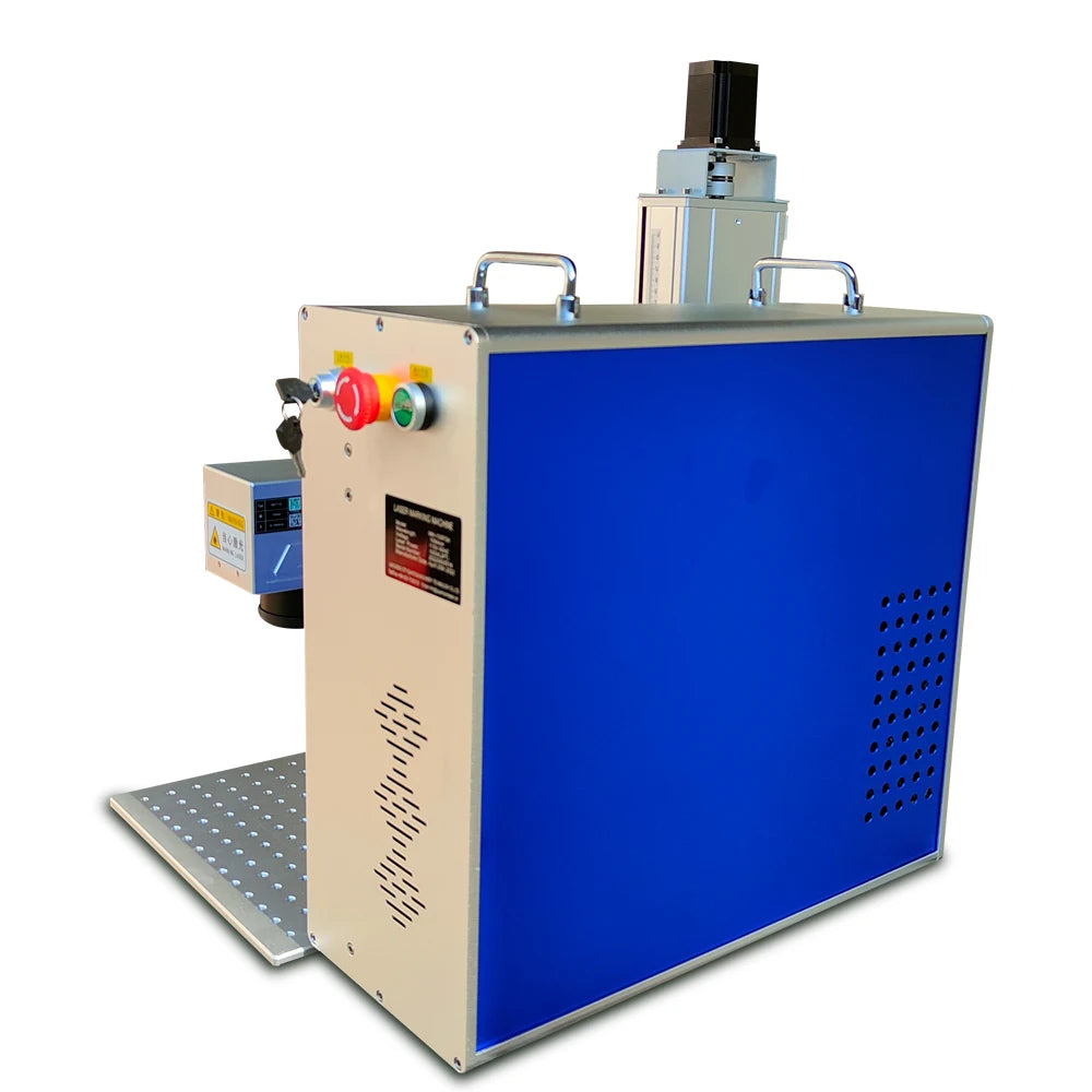 JPT 100W 120W 200W 2.5D split fiber laser marking machine for metal products