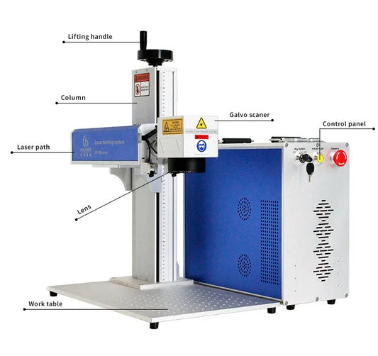 Laser pipe marking machine with raycus 20w 30w 50w 70w 100w Fiber Laser Marker Laser Engraver