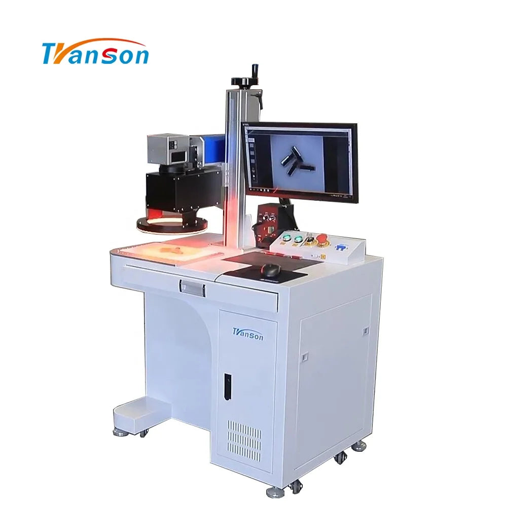 Automatic Laser Marker CCD Camera Fiber Laser Marking Machine With CCD Visual Positioning For Metal Plastic