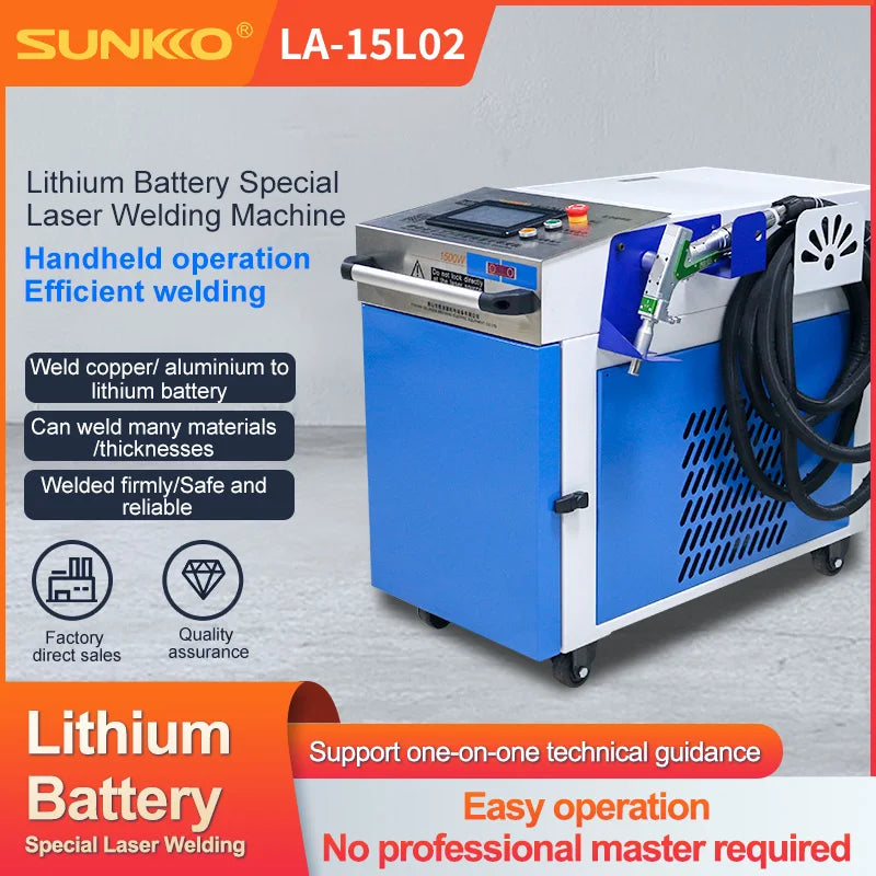 SUNKKO LA-15L02 Lithium Battery Special Handheld Laser Welding Machine New Energy Storage Battery Welding Handheld Gun Welding