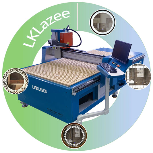 LKLazee UV Fiber Laser Marking Machine / Lazer Laser Engraving Machine For Mirror Glass