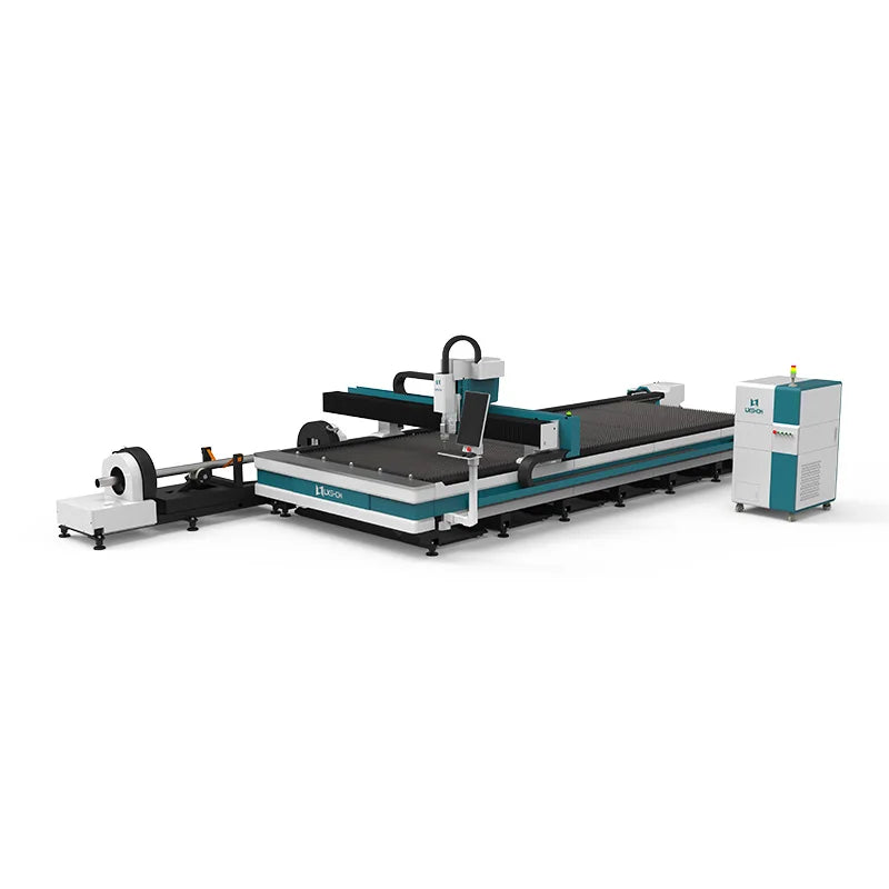 LX6020DHT Three chucks 3000w stainless steel metal sheet  and tube cnc fiber laser cutting machine