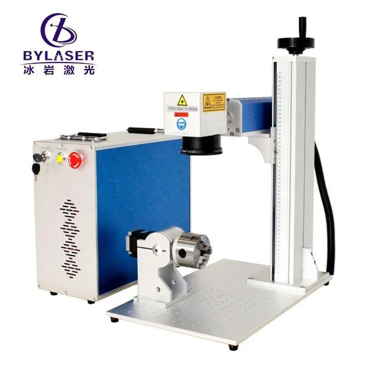 2.5d3d 50w60w80wJPTmopam7 color fiber laser marking machine for embossment curved engraving on metal with rotary  autofocus