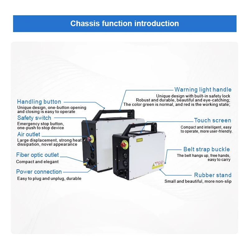 Super Portable, 200W Rust Laser Cleaner, 12KG Pulse Laser Cleaning Machine, Battery Supply, Rust Paint Oil Oxide Layer Removal